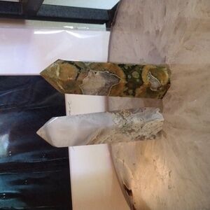 Crystal towers moss agate and forest agate tower bundle quartz crystals stone na
